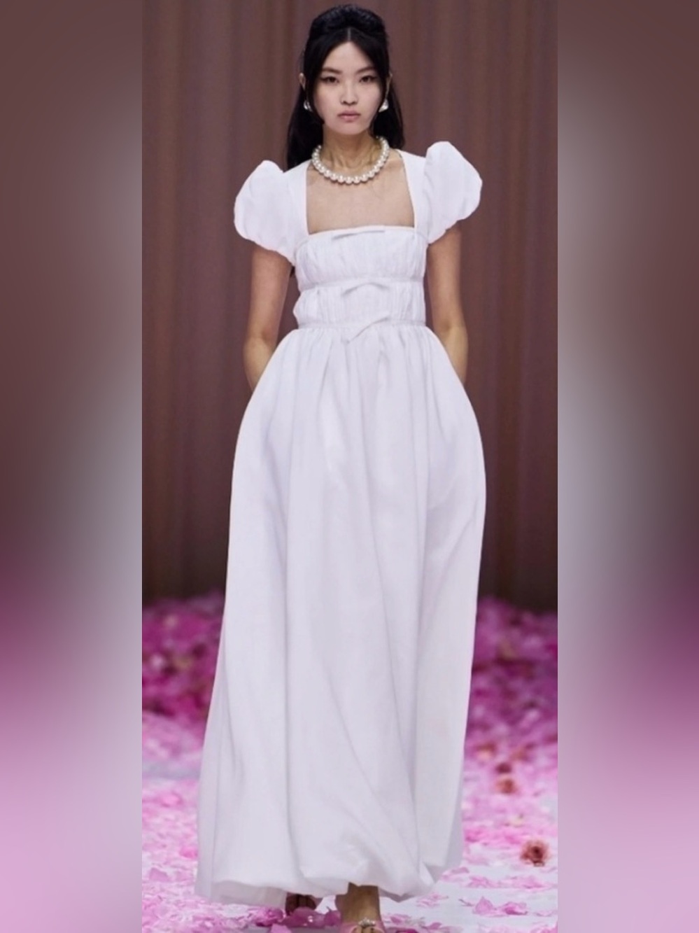 Maison Amory THE DAUPHINE MAXI dress in white worn once size large